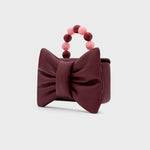 Cargue la imagen en el visor de la galería, NAILA BEADED BOW BAG BORGOÑA