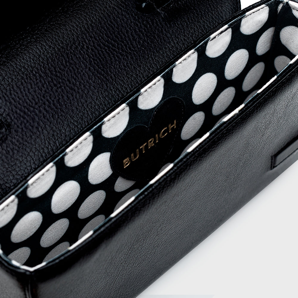 NAILA BEADED BOW BAG NEGRO