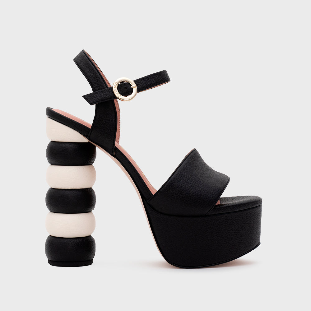 NICOLETTA PLATAFORMA HUESO NEGRO