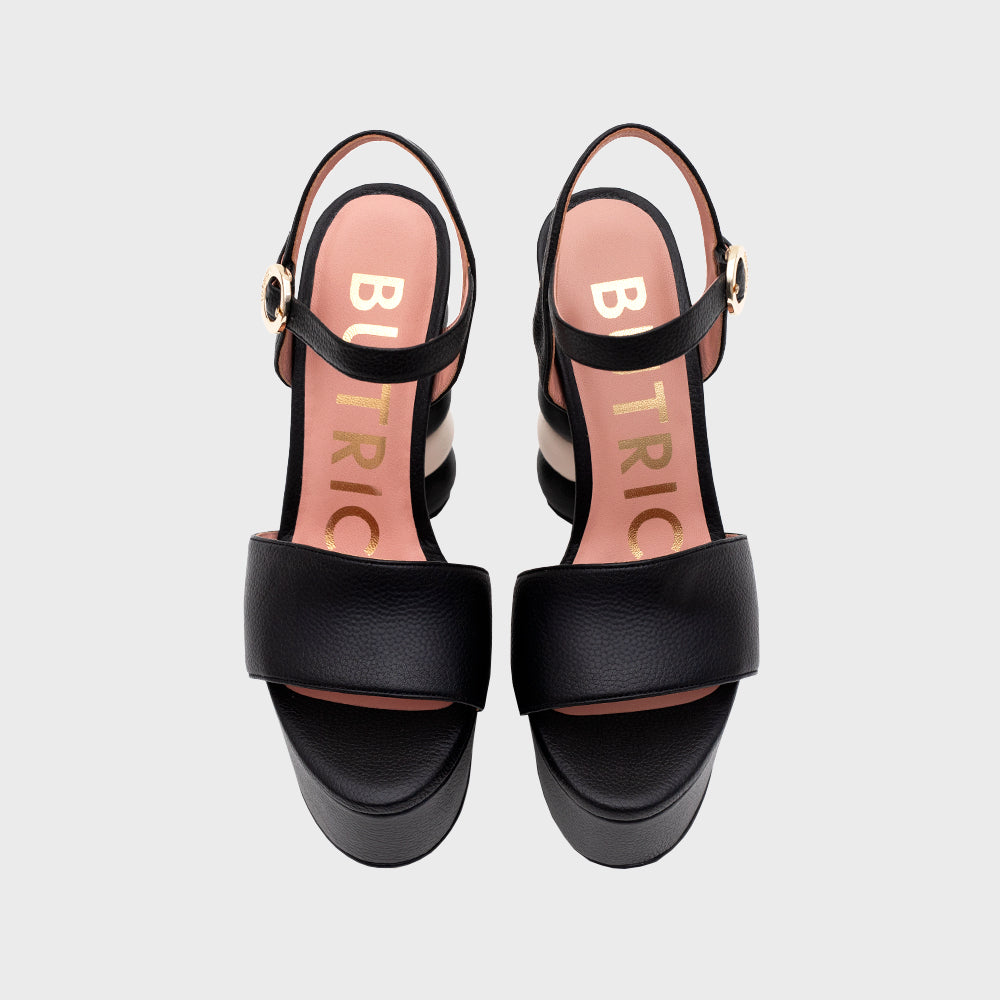 NICOLETTA PLATAFORMA HUESO NEGRO