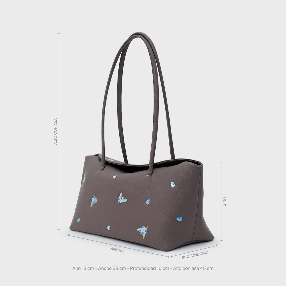 NINETTE BLUEBERRY LONG BAG MARRÓN