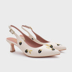 Cargue la imagen en el visor de la galería, NINETTE BLACKBERRY MIDI SLINGBACK HUESO