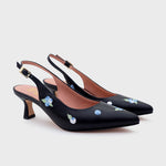 Cargue la imagen en el visor de la galería, NINETTE BLUEBERRY MIDI SLINGBACK NEGRO