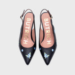 Cargue la imagen en el visor de la galería, NINETTE BLUEBERRY MIDI SLINGBACK NEGRO