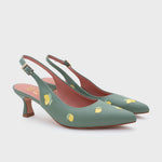 Cargue la imagen en el visor de la galería, NINETTE LEMON MIDI SLINGBACK VERDE