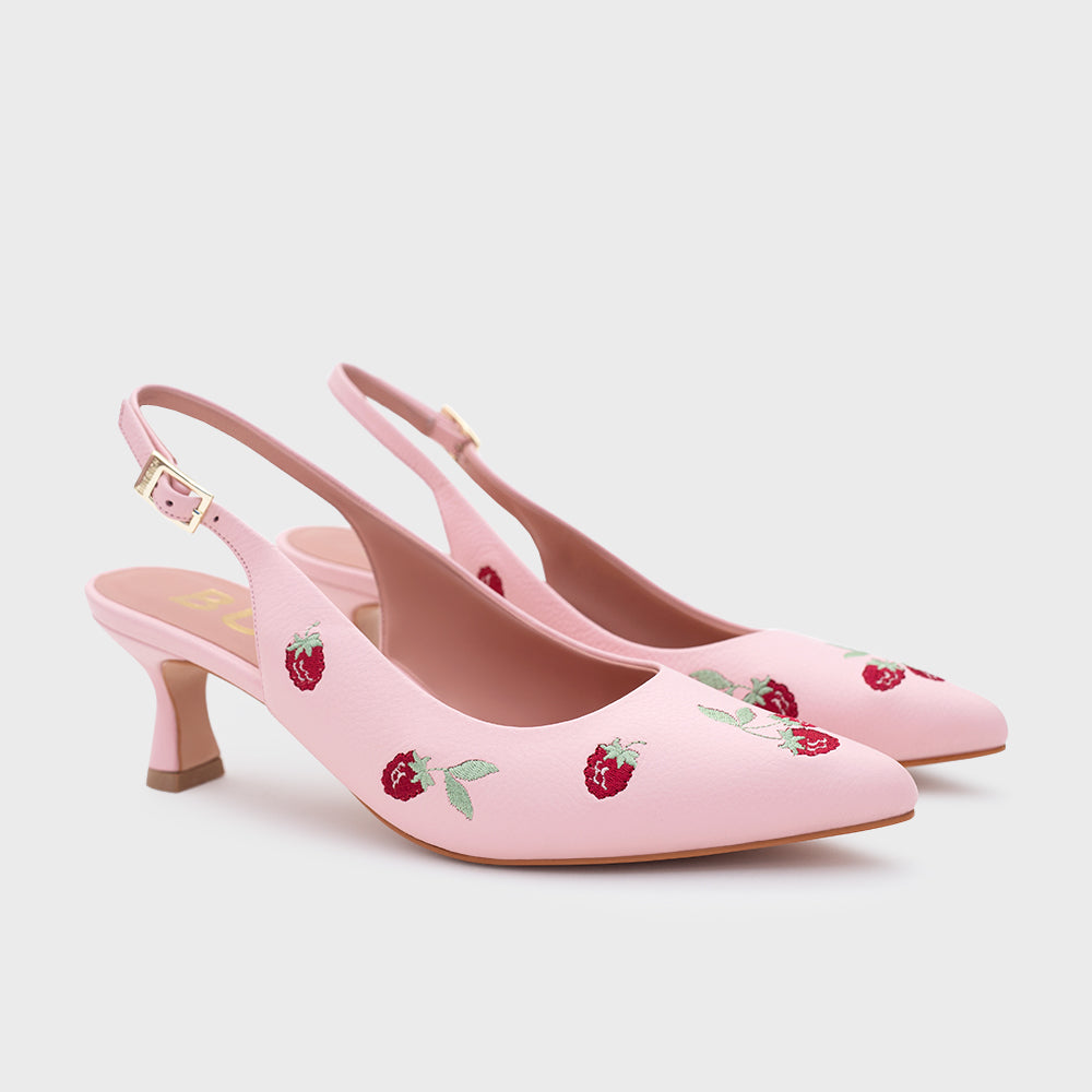 NINETTE RASPBERRY MIDI SLINGBACK ROSA