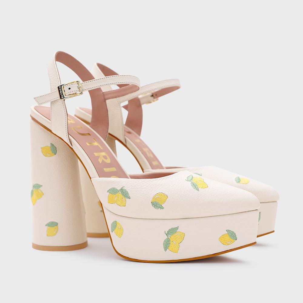 NINETTE LEMON PLATAFORMA HUESO