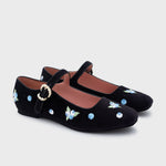 Cargue la imagen en el visor de la galería, NINETTE BLUEBERRY FLAT NEGRO