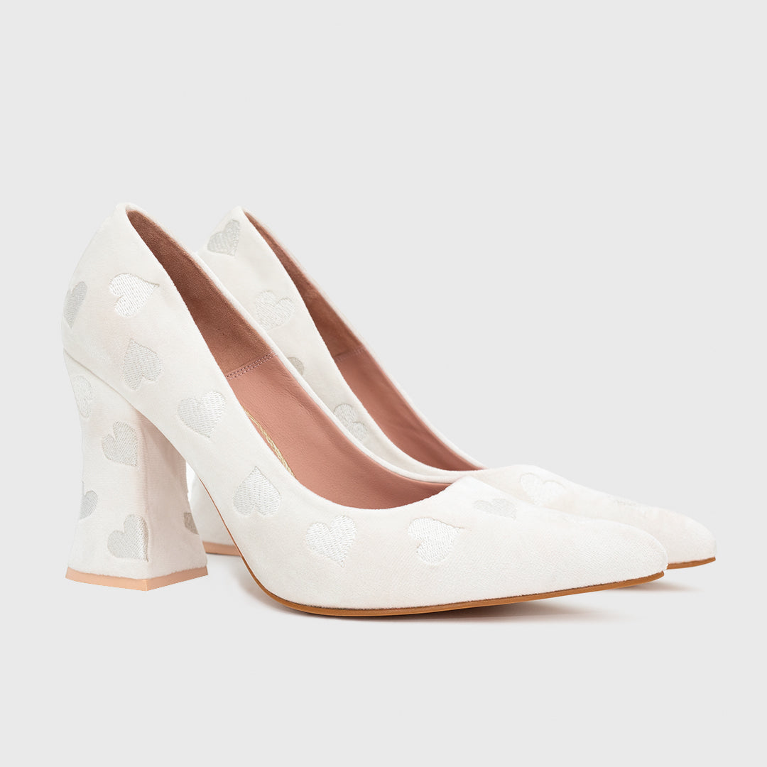 NISHA PUMP BRIDE HUESO