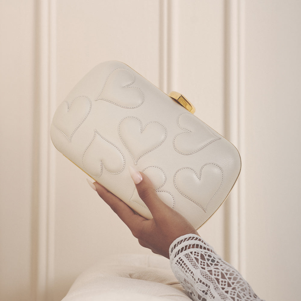 CLUTCH PILLBOX ROSALIE BRIDE IVORY