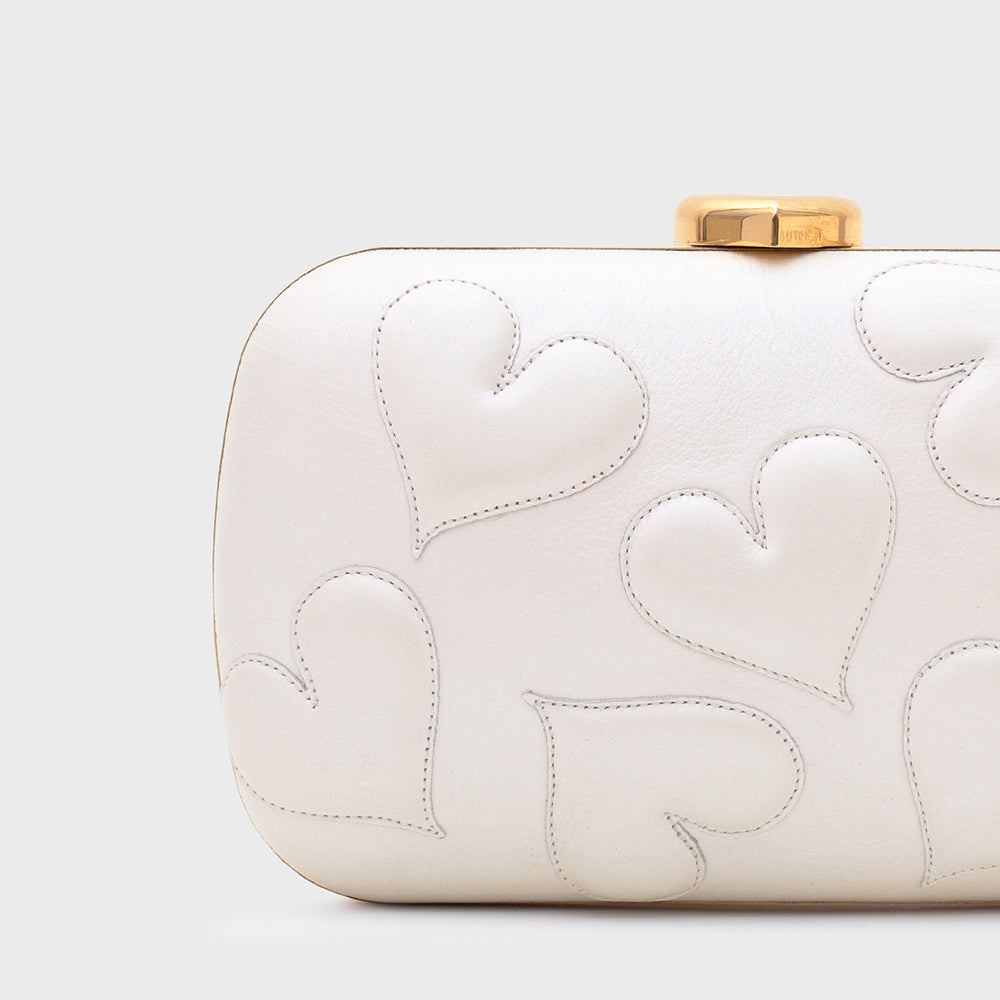 CLUTCH PILLBOX ROSALIE BRIDE IVORY