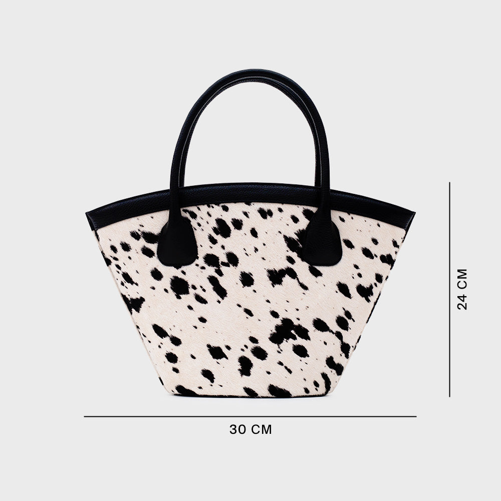 SASKIA TRAPEZE BAG HUESO NEGRO