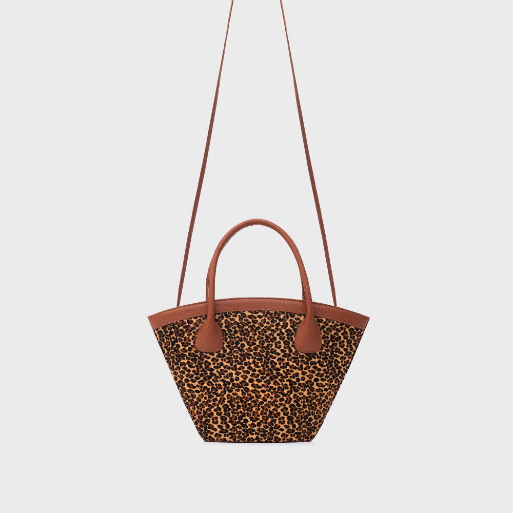 SASKIA TRAPEZE BAG LEOPARDO