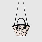 SASKIA TRAPEZE BAG HUESO NEGRO
