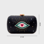 Cargue la imagen en el visor de la galería, CLUTCH PILLBOX SHAZAM NEGRO