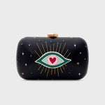 Cargue la imagen en el visor de la galería, CLUTCH PILLBOX SHAZAM NEGRO