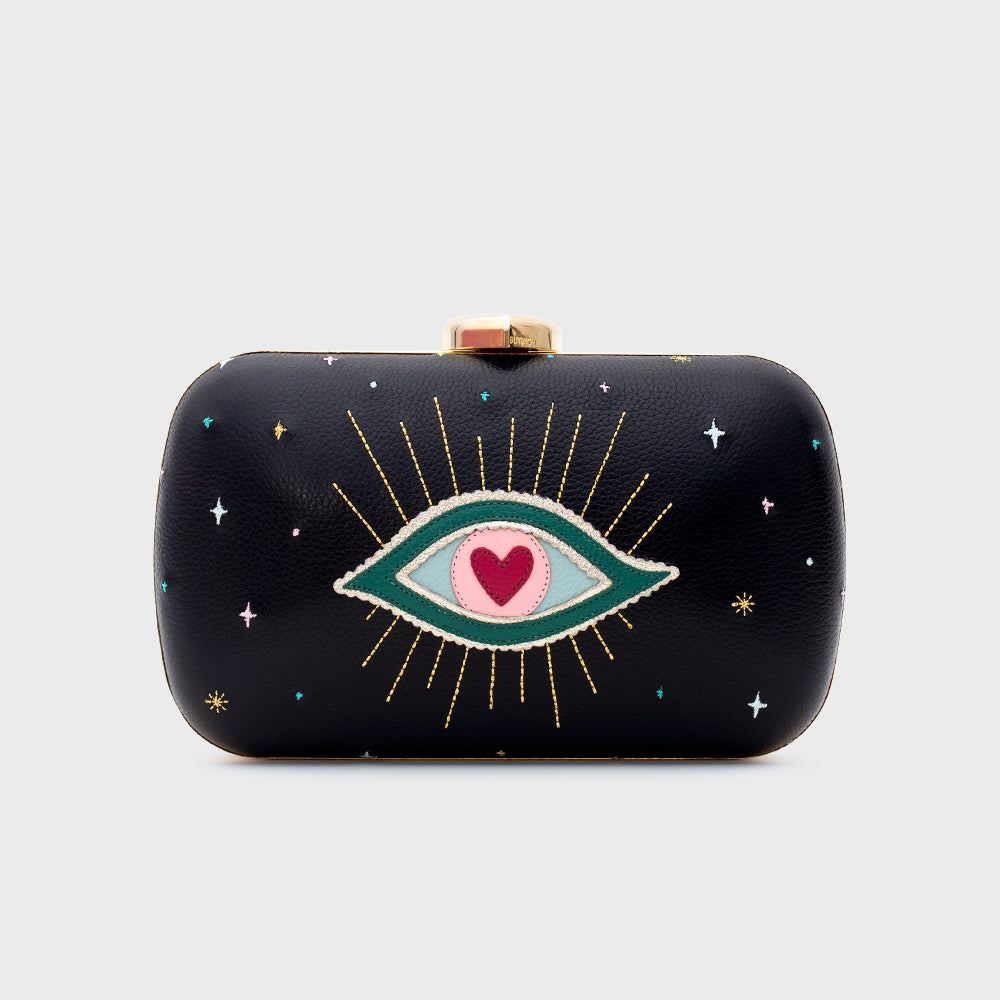 CLUTCH PILLBOX SHAZAM NEGRO