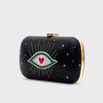 Cargue la imagen en el visor de la galería, CLUTCH PILLBOX SHAZAM NEGRO