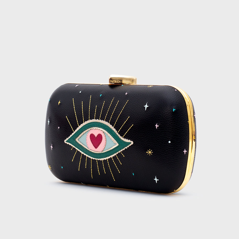 CLUTCH PILLBOX SHAZAM NEGRO