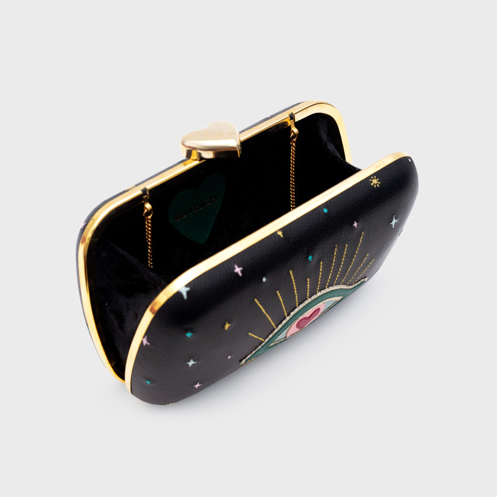 CLUTCH PILLBOX SHAZAM NEGRO