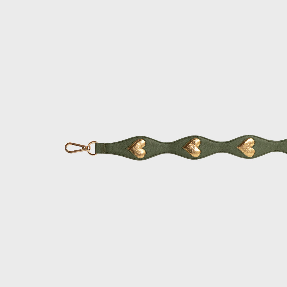 SHOULDER STRAP HEARTS VERDE