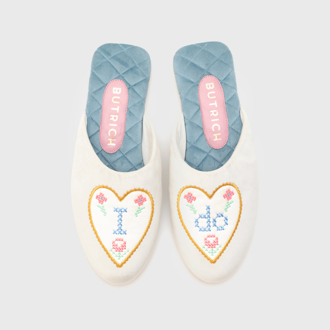 SLIPPER JOSEPHINE BRIDE HUESO