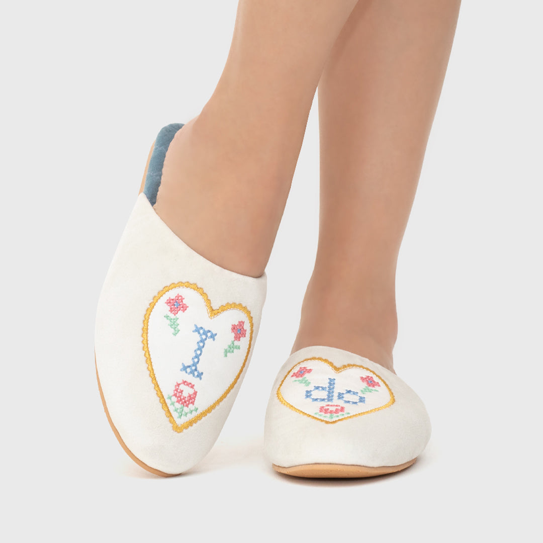 SLIPPER JOSEPHINE BRIDE HUESO