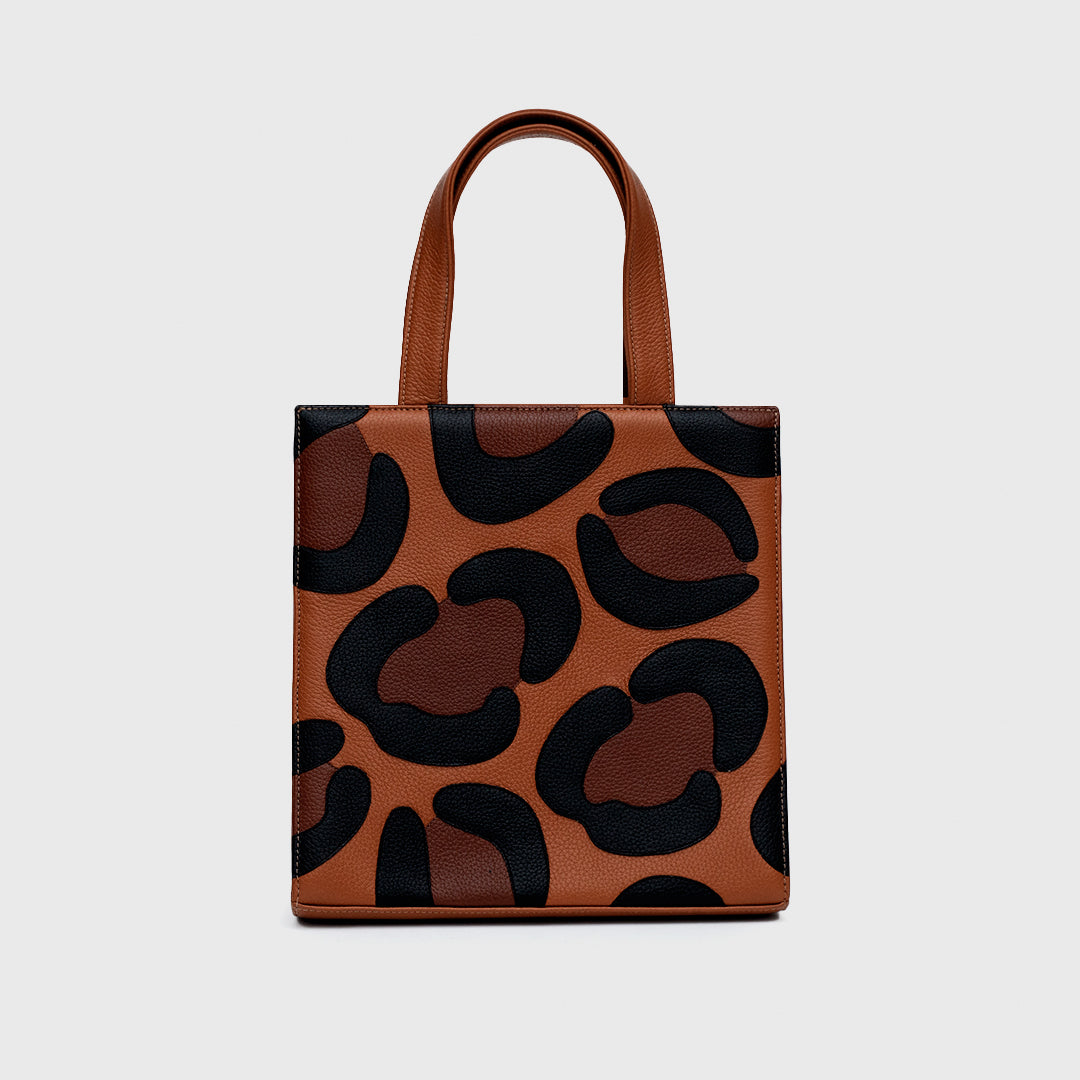 SQUARE TOTE BAG KAT MARRÓN