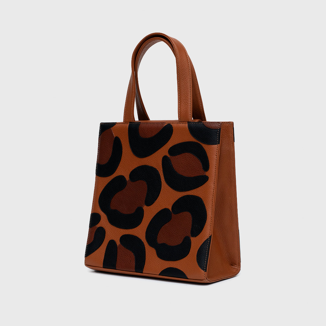 SQUARE TOTE BAG KAT MARRÓN