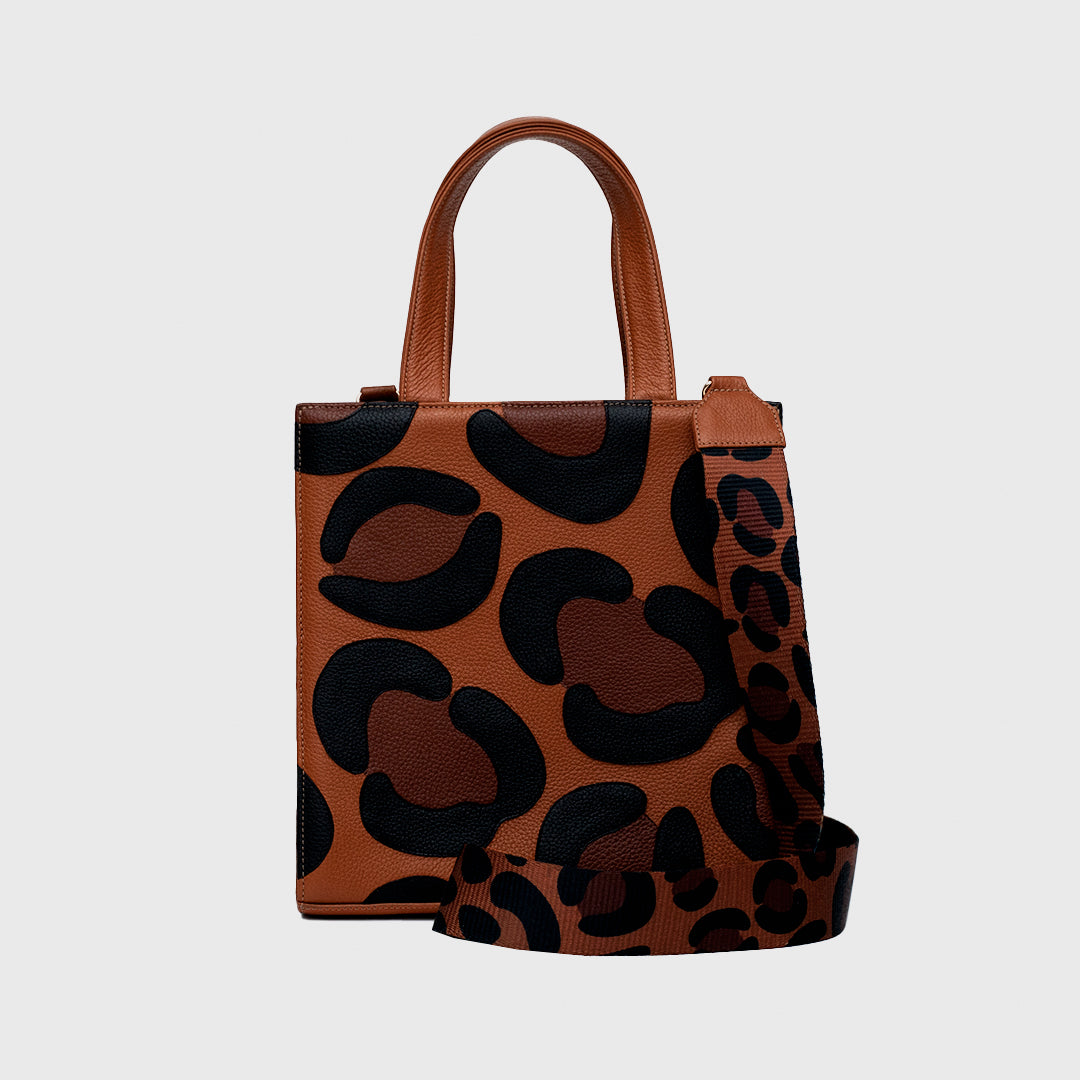 SQUARE TOTE BAG KAT MARRÓN