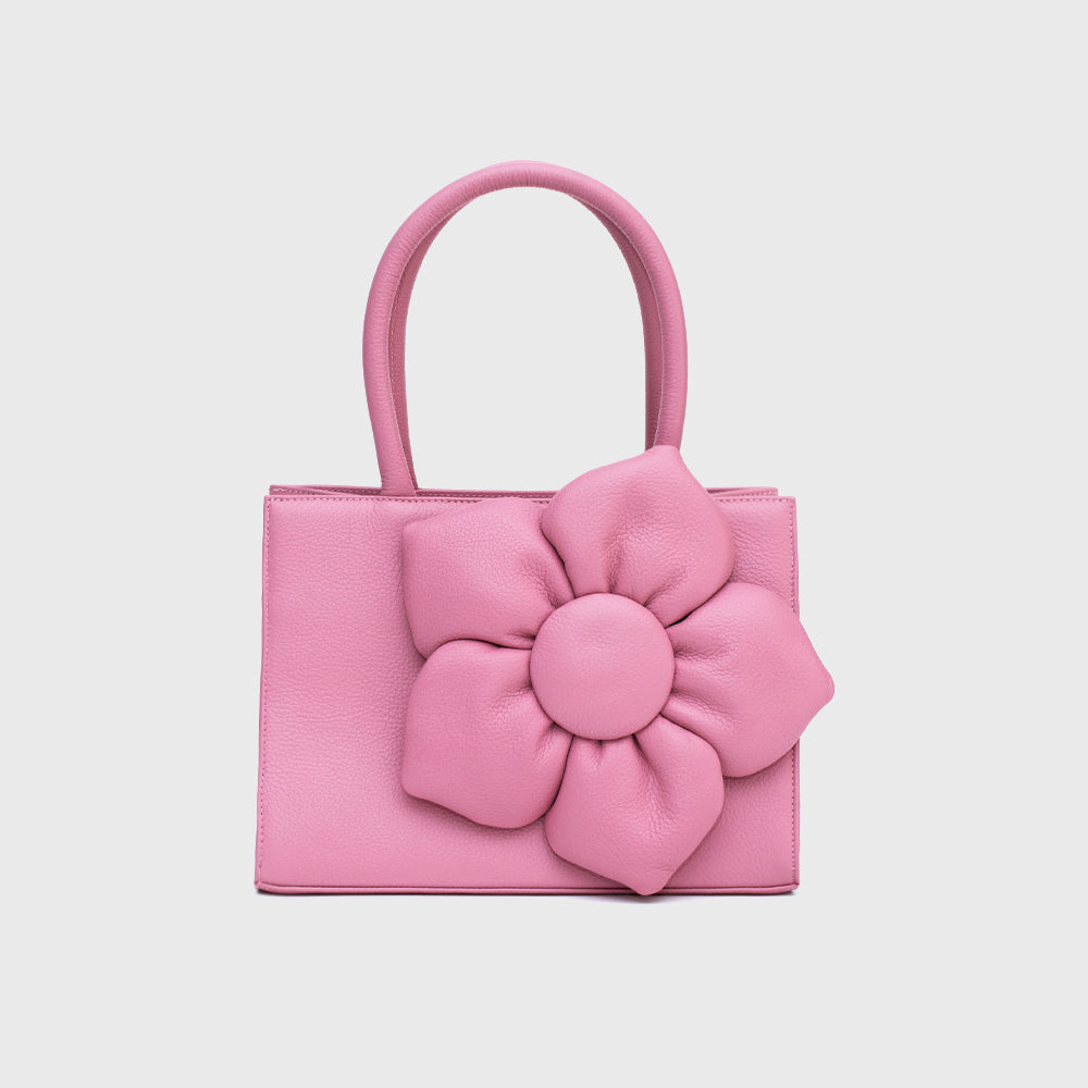 SQUARED FLORAL BAG ROSA