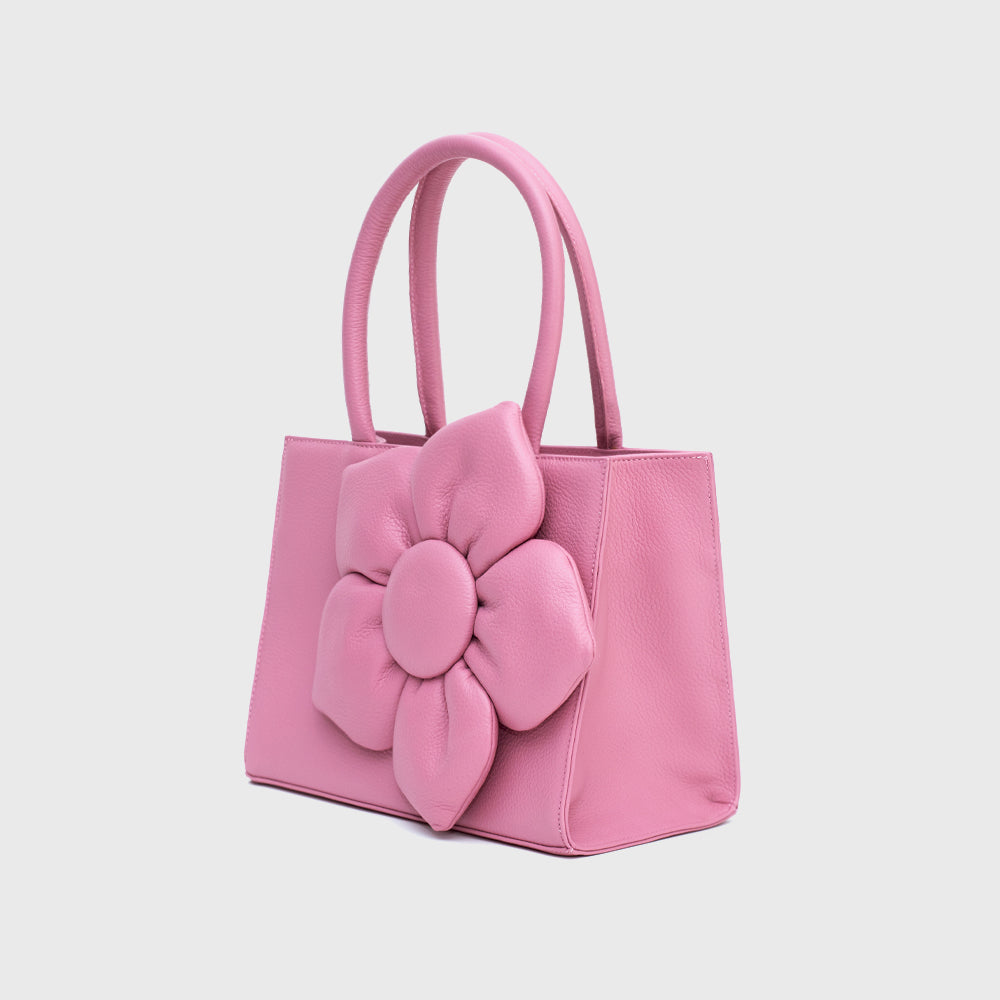 SQUARED FLORAL BAG ROSA