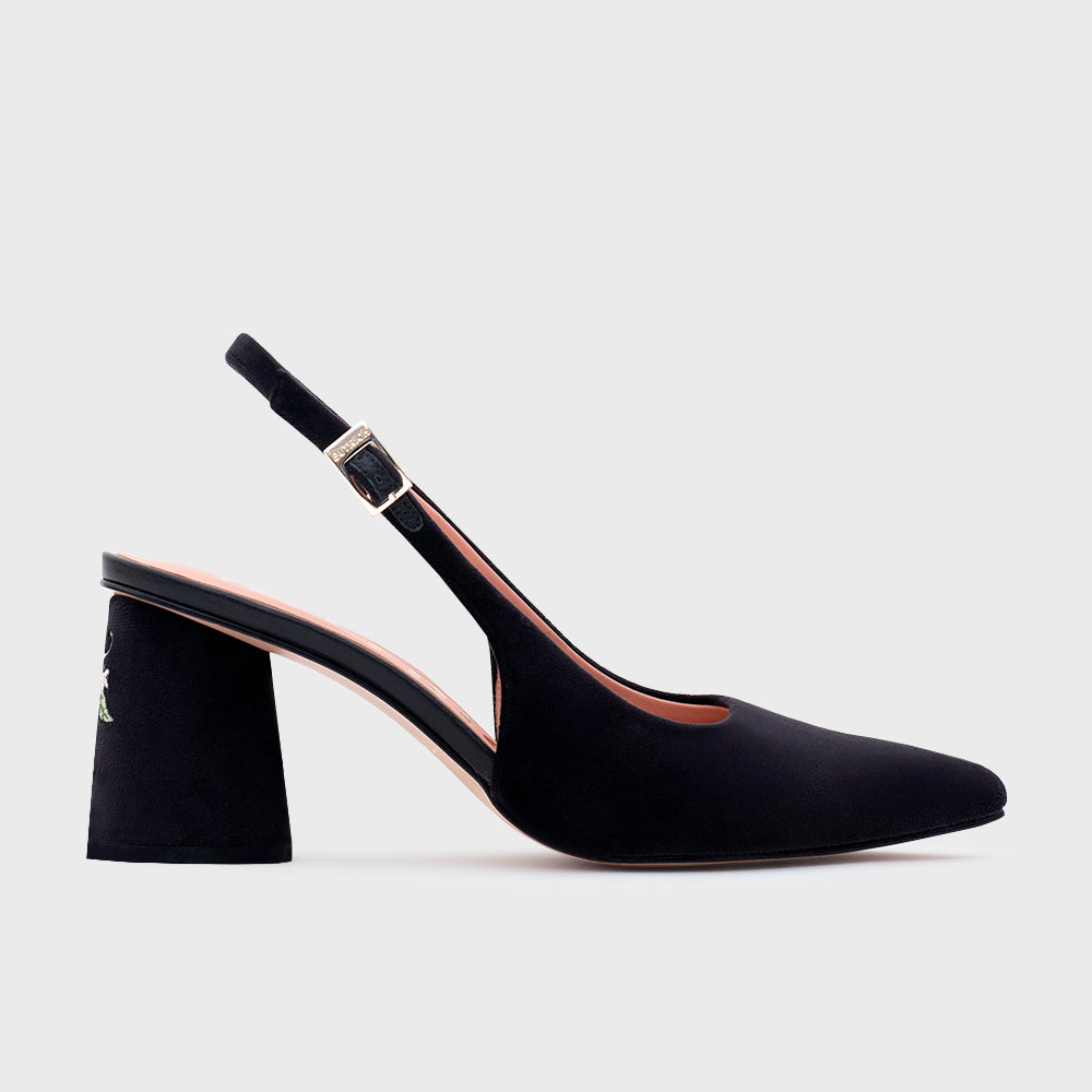 SUNDAE PUMP RASPBERRY SLINGBACK NEGRO