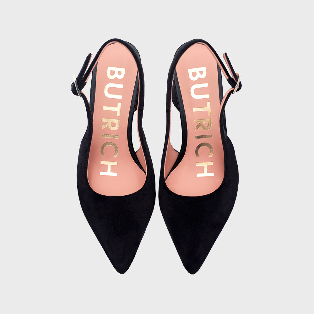 SUNDAE PUMP RASPBERRY SLINGBACK NEGRO