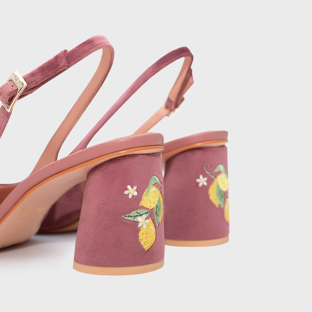 SUNDAE PUMP LEMON SLINGBACK ROSA OSCURO