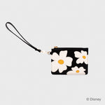 Cargue la imagen en el visor de la galería, TARJETERO CON ASA WILDWOOD HEART FLOWERS NEGRO