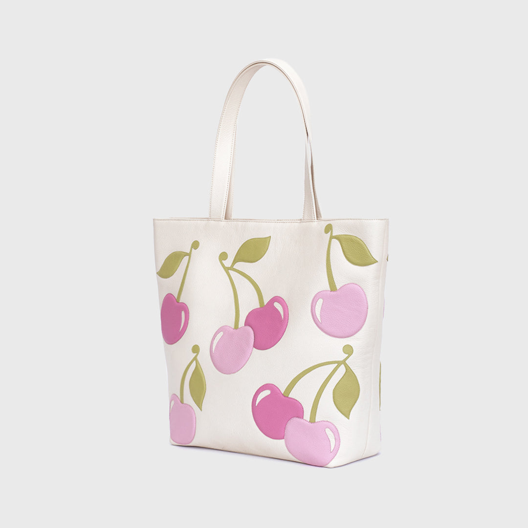 TOTE BAG CHERRY HUESO