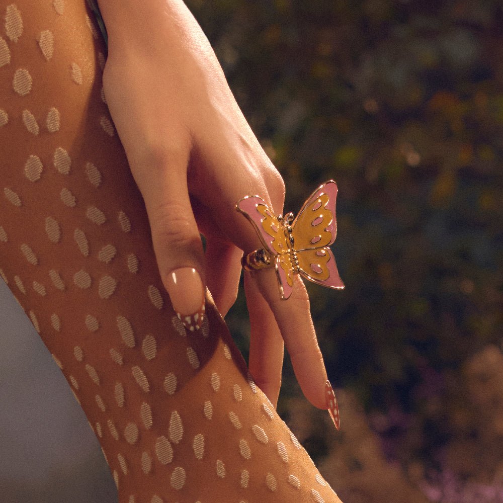 ANILLO BUTTERFLY AMARILLO - Butrich Perú