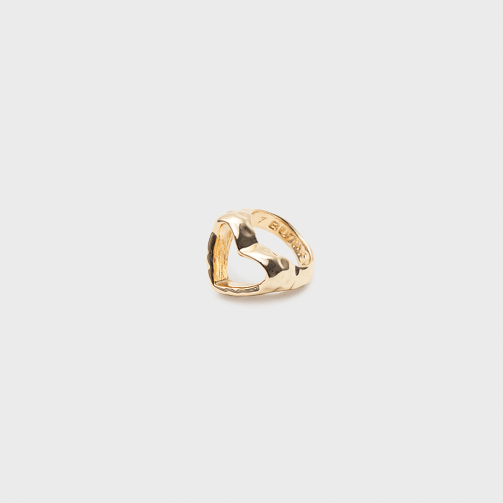 ANILLO CORAZON CORINA DORADO - Butrich Perú