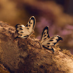 Cargue la imagen en el visor de la galería, ARETE BUTTERFLIES MAXI NEGRO - Butrich Perú