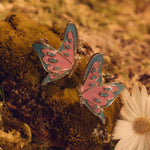 Cargue la imagen en el visor de la galería, ARETE BUTTERFLIES MAXI ROSA - Butrich Perú