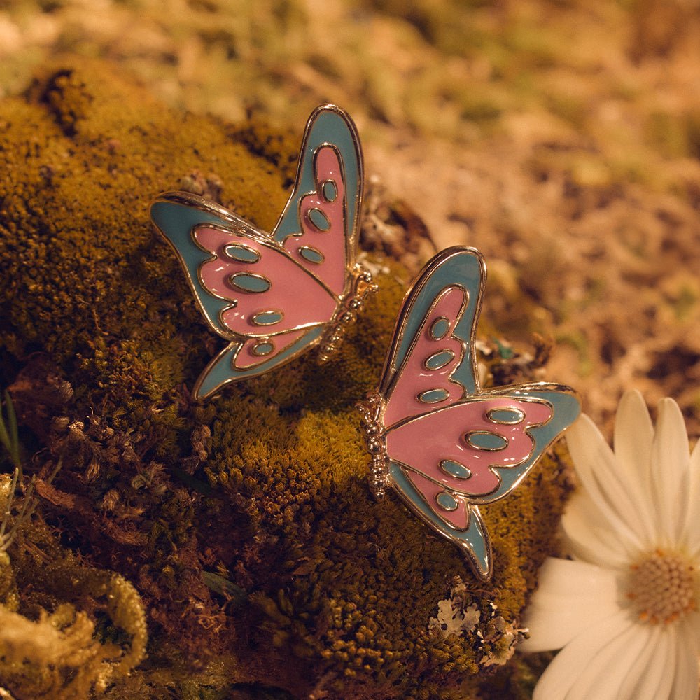 ARETE BUTTERFLIES MAXI ROSA - Butrich Perú