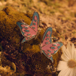 Cargue la imagen en el visor de la galería, ARETE BUTTERFLIES MAXI ROSA