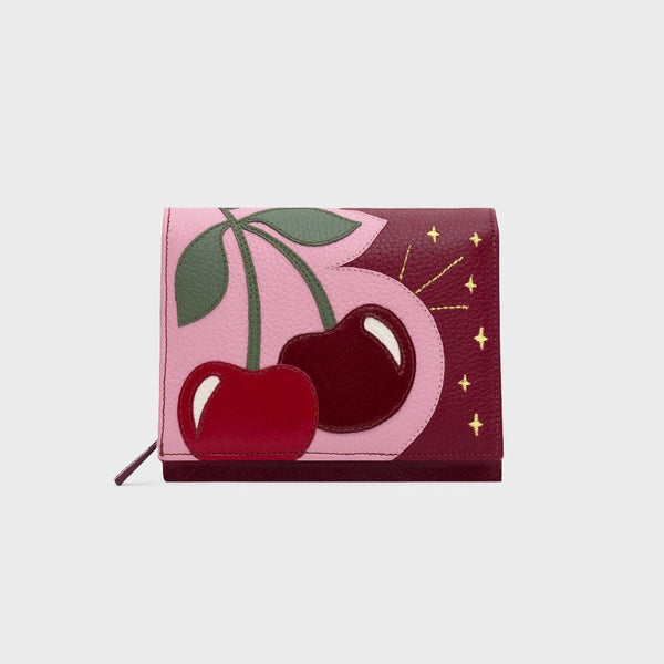 BILLETERA D LUCKY CHERRIES ROSA - Butrich Perú