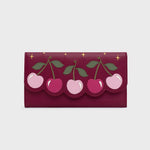 Cargue la imagen en el visor de la galería, BILLETERA LARGA LUCKY CHERRIES MORA - Butrich Perú