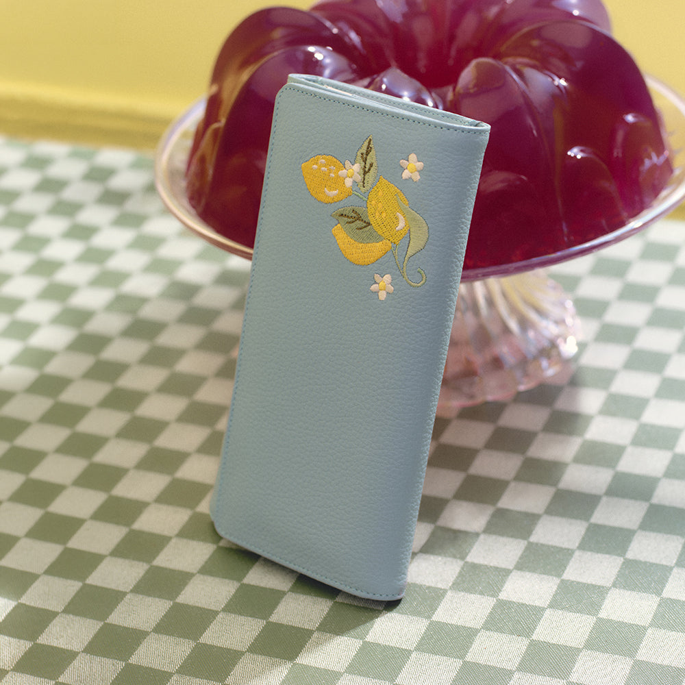 BILLETERA LARGA SUNDAE LEMON CELESTE