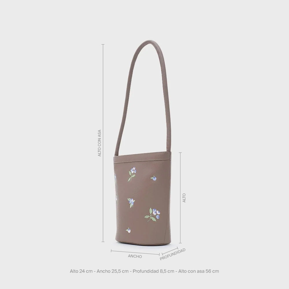 BLUEBERRY BUCKET BAG CAFÉ