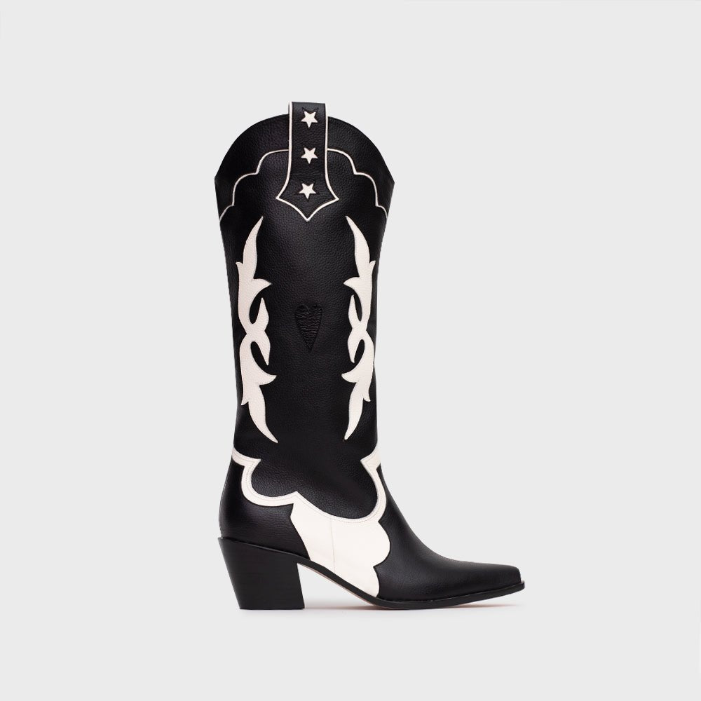 BOTA LUCKY HEARTS HUESO NEGRO - Butrich Perú