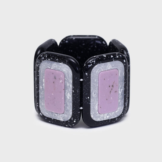 BRAZALETE CORDELIA NEGRO LILA BLANCO - Butrich Perú