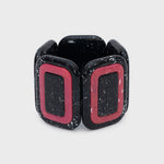 Cargue la imagen en el visor de la galería, BRAZALETE CORDELIA NEGRO ROSA - Butrich Perú